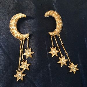 Kirks Folly Moon and stars earrings